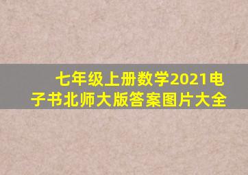 七年级上册数学2021电子书北师大版答案图片大全