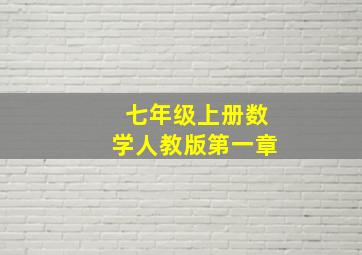 七年级上册数学人教版第一章