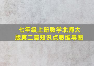 七年级上册数学北师大版第二章知识点思维导图