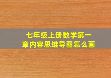 七年级上册数学第一章内容思维导图怎么画