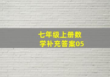 七年级上册数学补充答案05