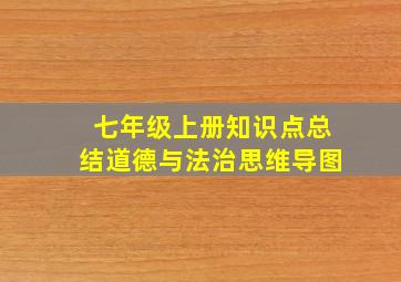 七年级上册知识点总结道德与法治思维导图