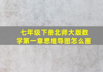 七年级下册北师大版数学第一章思维导图怎么画