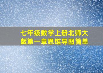 七年级数学上册北师大版第一章思维导图简单