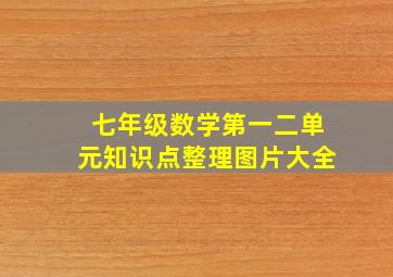 七年级数学第一二单元知识点整理图片大全