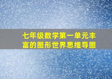 七年级数学第一单元丰富的图形世界思维导图