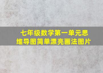 七年级数学第一单元思维导图简单漂亮画法图片