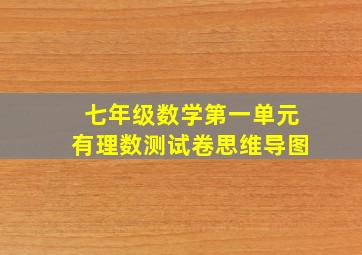 七年级数学第一单元有理数测试卷思维导图