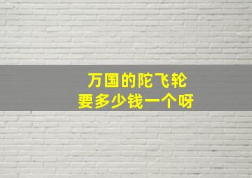 万国的陀飞轮要多少钱一个呀