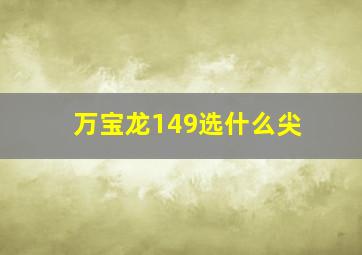 万宝龙149选什么尖