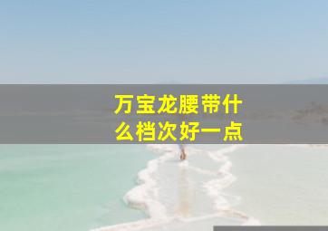 万宝龙腰带什么档次好一点