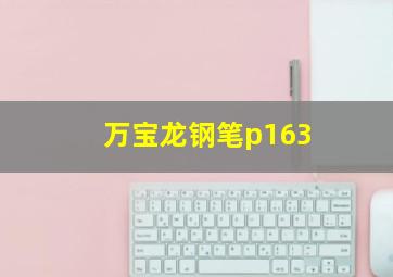 万宝龙钢笔p163