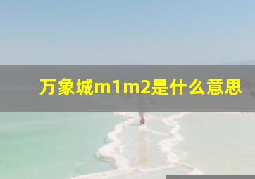 万象城m1m2是什么意思