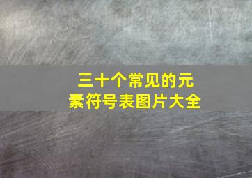 三十个常见的元素符号表图片大全