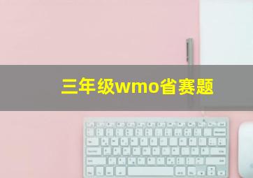 三年级wmo省赛题