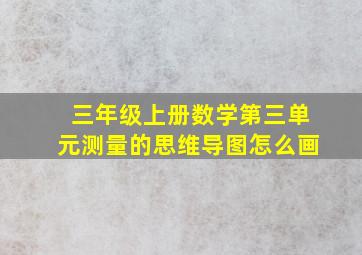 三年级上册数学第三单元测量的思维导图怎么画