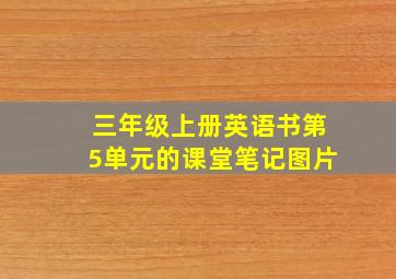 三年级上册英语书第5单元的课堂笔记图片