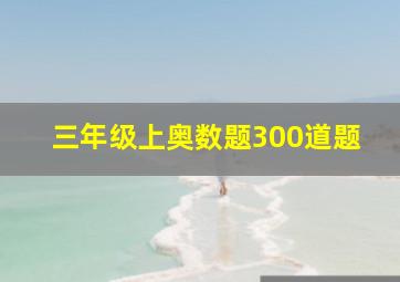 三年级上奥数题300道题