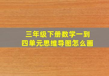 三年级下册数学一到四单元思维导图怎么画