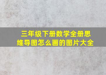 三年级下册数学全册思维导图怎么画的图片大全