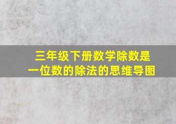 三年级下册数学除数是一位数的除法的思维导图