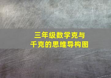 三年级数学克与千克的思维导构图