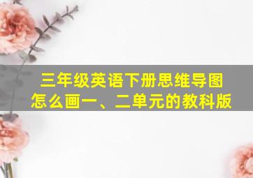 三年级英语下册思维导图怎么画一、二单元的教科版