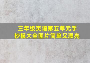 三年级英语第五单元手抄报大全图片简单又漂亮