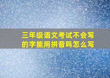 三年级语文考试不会写的字能用拼音吗怎么写