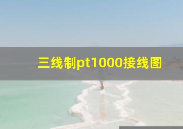 三线制pt1000接线图