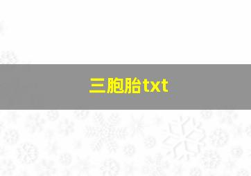 三胞胎txt