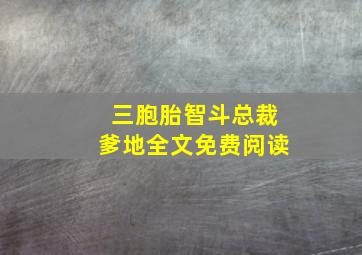 三胞胎智斗总裁爹地全文免费阅读