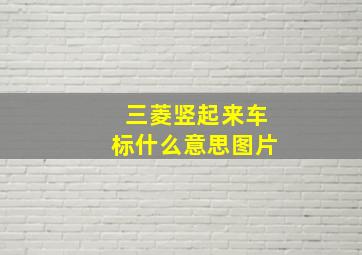 三菱竖起来车标什么意思图片