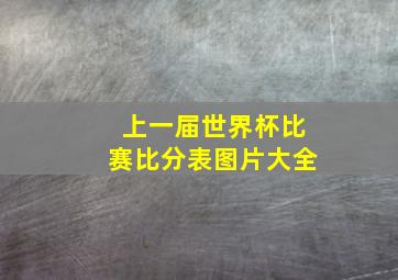 上一届世界杯比赛比分表图片大全