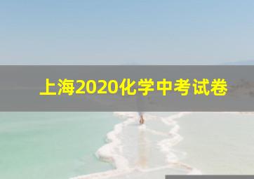 上海2020化学中考试卷