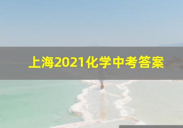 上海2021化学中考答案