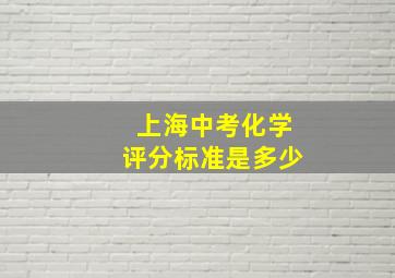 上海中考化学评分标准是多少