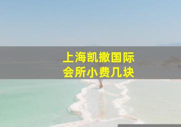 上海凯撒国际会所小费几块