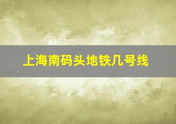 上海南码头地铁几号线