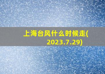 上海台风什么时候走(2023.7.29)