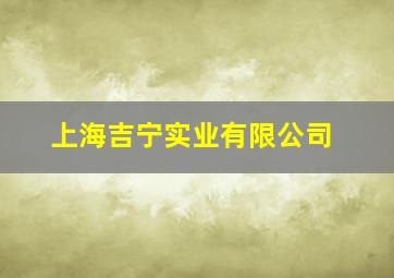 上海吉宁实业有限公司