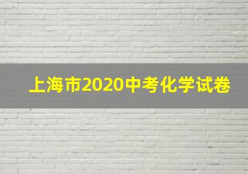 上海市2020中考化学试卷