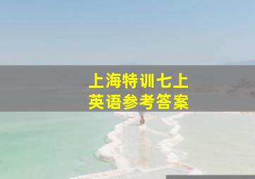 上海特训七上英语参考答案