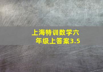 上海特训数学六年级上答案3.5