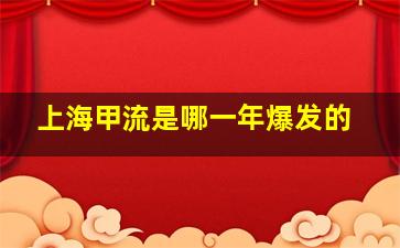 上海甲流是哪一年爆发的