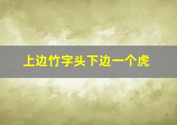 上边竹字头下边一个虎