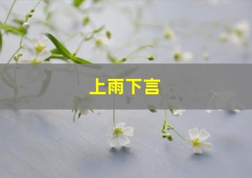 上雨下言