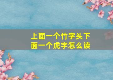 上面一个竹字头下面一个虎字怎么读