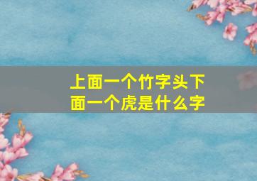 上面一个竹字头下面一个虎是什么字