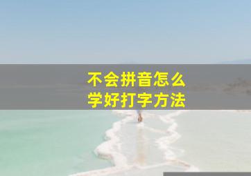 不会拼音怎么学好打字方法